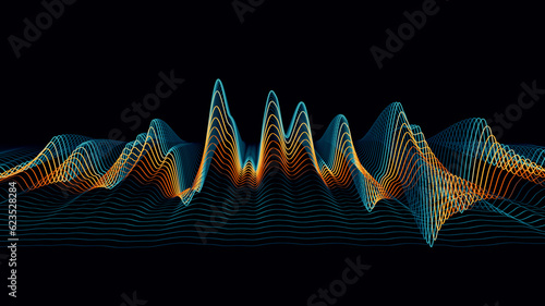 Canvas Print Wave equalizer wave 3d design