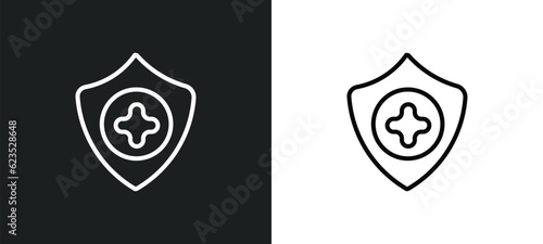 healthcare icon isolated in white and black colors. healthcare outline vector icon from artificial intellegence collection for web, mobile apps and ui.