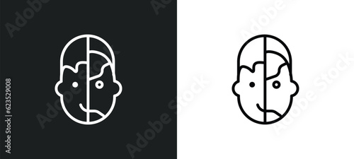 humanoid icon isolated in white and black colors. humanoid outline vector icon from artificial intellegence collection for web, mobile apps and ui.