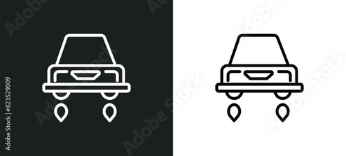 hover transport icon isolated in white and black colors. hover transport outline vector icon from artificial intellegence collection for web, mobile apps and ui.