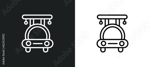 high speed tube icon isolated in white and black colors. high speed tube outline vector icon from artificial intellegence collection for web, mobile apps and ui.