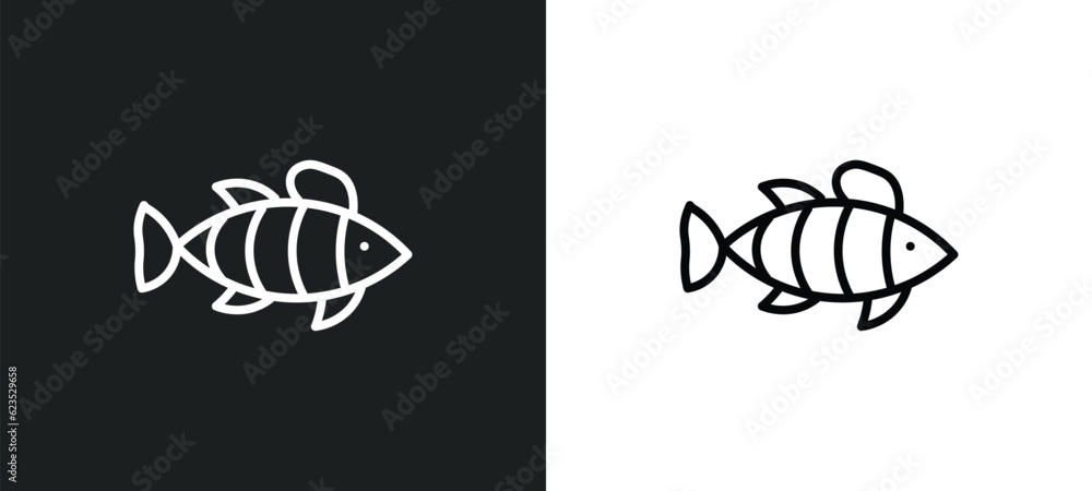 clown fish icon isolated in white and black colors. clown fish outline vector icon from animals collection for web, mobile apps and ui.