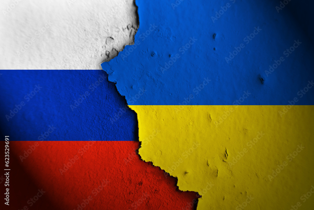 Fototapeta premium Relations between Russia and Ukraine. Russia vs ukraine.