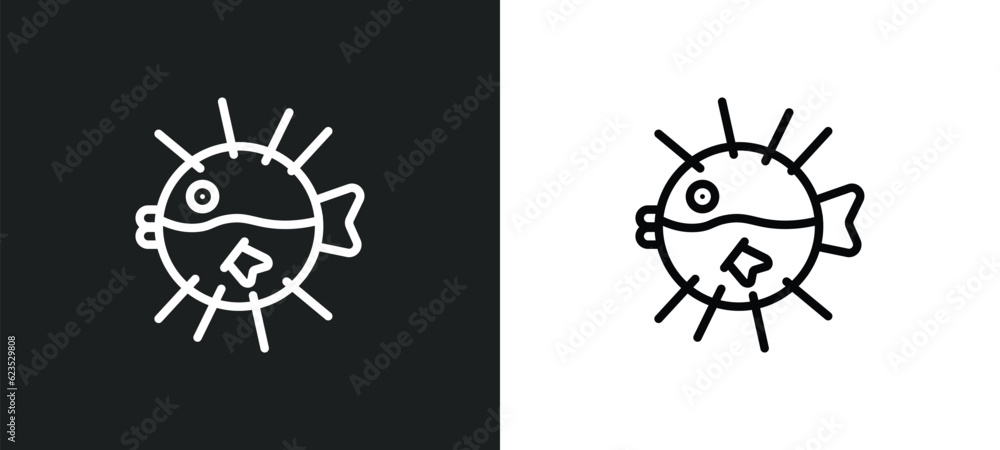 globe fish icon isolated in white and black colors. globe fish outline vector icon from animals collection for web, mobile apps and ui. globe fish icon isolated in white and black colors. globe fish outline vector icon from animals collection for web, mobile apps and ui.