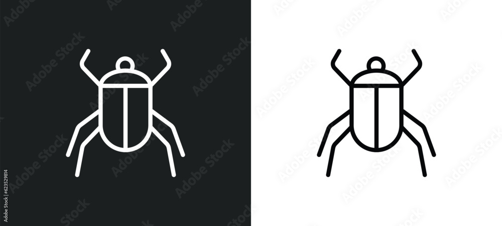 beetle icon isolated in white and black colors. beetle outline vector icon from animals collection for web, mobile apps and ui. beetle icon isolated in white and black colors. beetle outline vector icon from animals collection for web, mobile apps and ui.