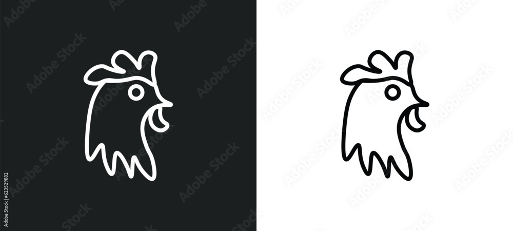 cock icon isolated in white and black colors. cock outline vector icon from animals collection for web, mobile apps and ui. cock icon isolated in white and black colors. cock outline vector icon from animals collection for web, mobile apps and ui.