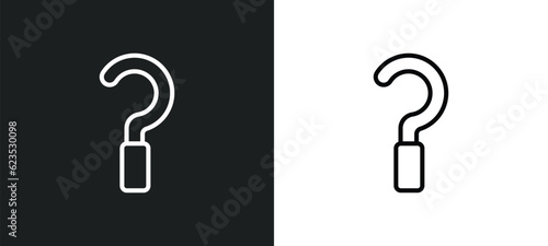 sickle icon isolated in white and black colors. sickle outline vector icon from agriculture farming collection for web, mobile apps and ui.