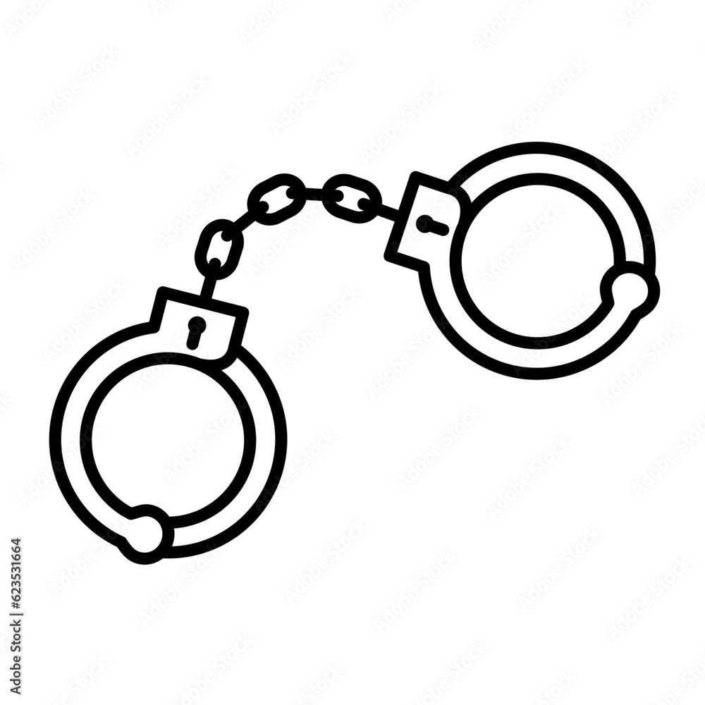handcuffs icon vector logo template handcuffs icon vector logo template