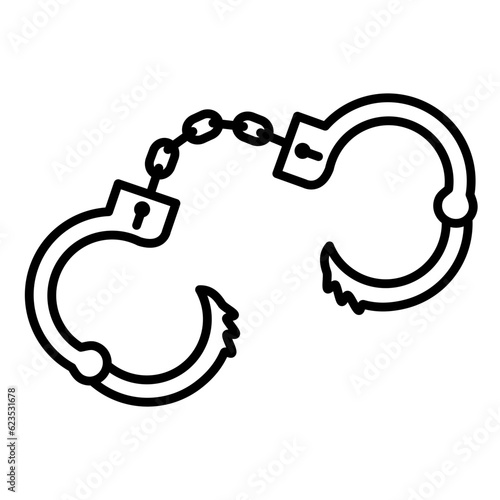 handcuffs icon vector logo template