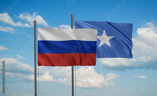 Somalia and Russia flag