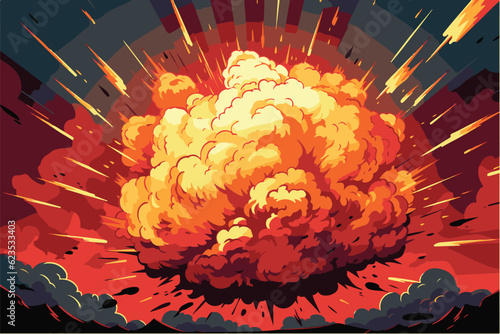 Cartoon vector explosion background