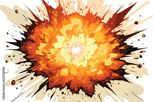 Fotografering Cartoon vector explosion background