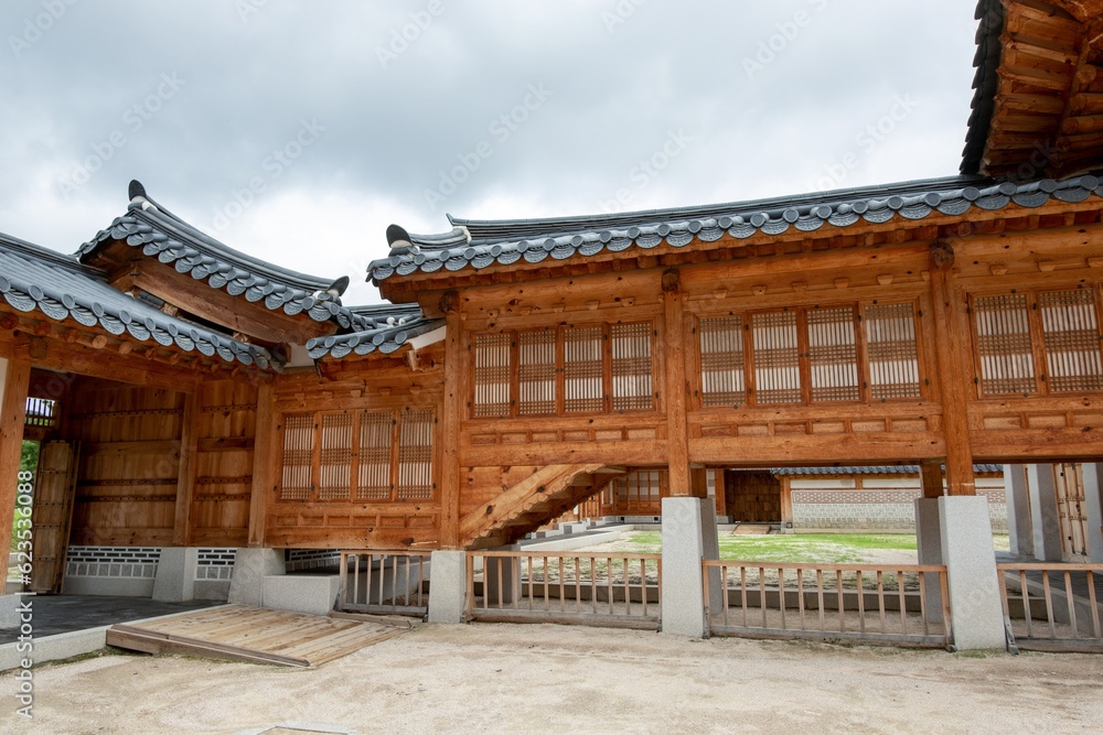 View of the building in Gyeongbokgung Palace in Seoul, South Korea View of the building in Gyeongbokgung Palace in Seoul, South Korea