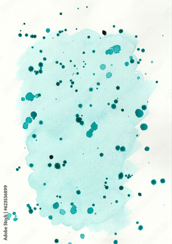 Obraz premium Watercolor Blue Stained Splatter Background