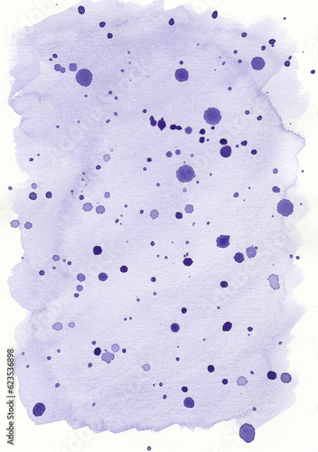 Watercolor Purple Stained Splatter Background