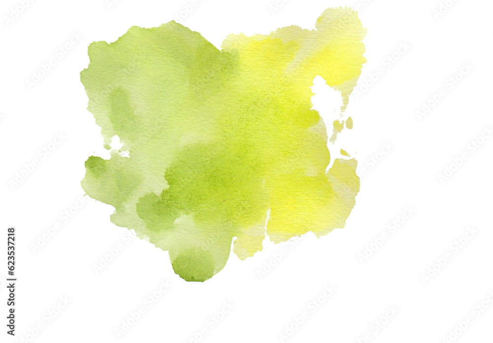 Green and Yellow Watercolor blob 2 Green and Yellow Watercolor blob 2