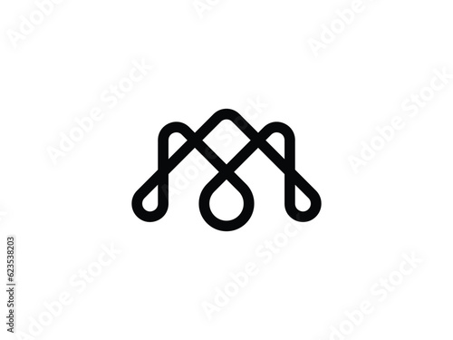 exclusive letter AM or MA logo design