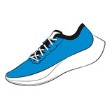 Blue Sneaker Design Side View Shoes Pair Collection