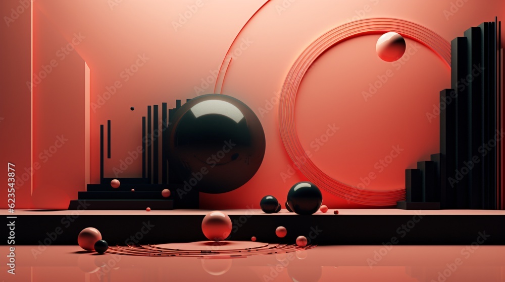 ultra-modern background, bubble and balls