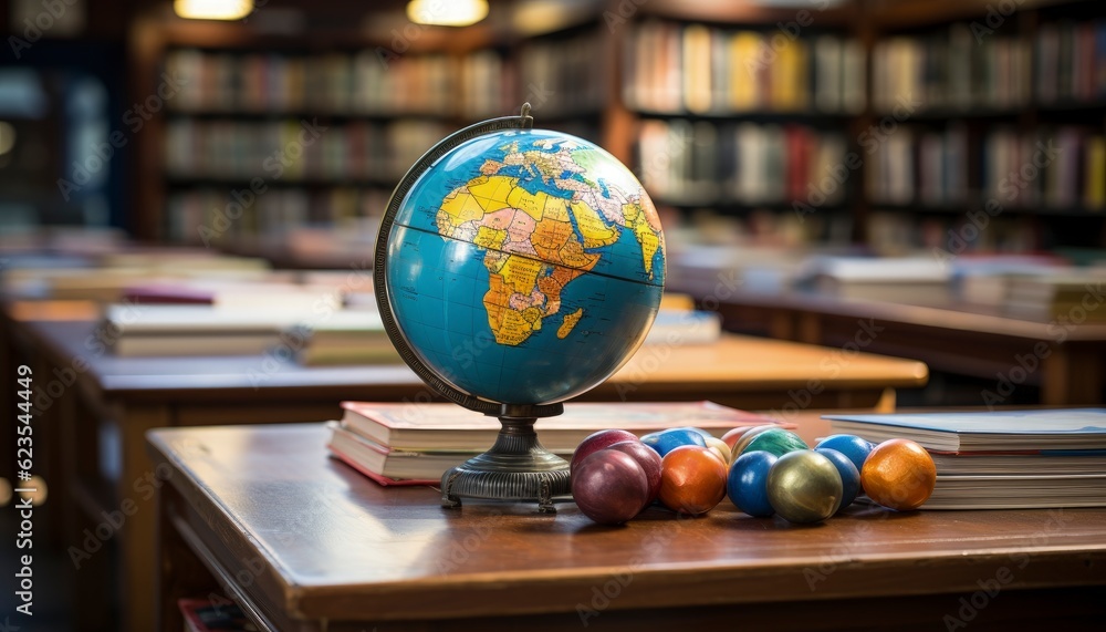 globe and books globe and books