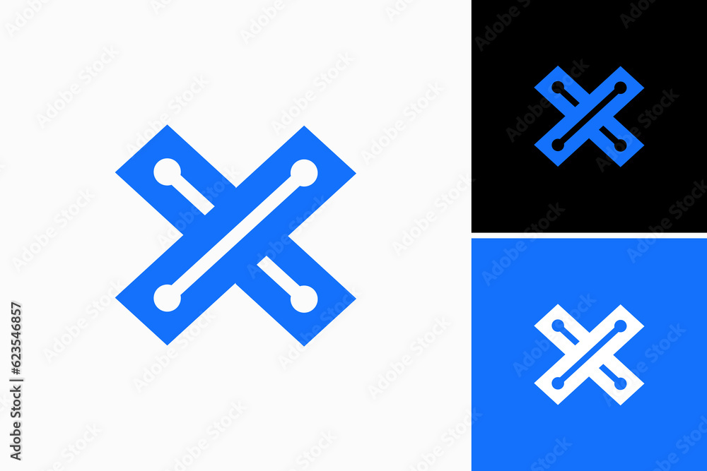 Fototapeta premium X technology Vector Logo Premium 