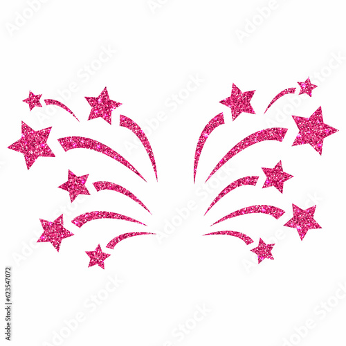 Fototapeta Naklejka Na Ścianę i Meble -  Salute pink decoration holiday design.