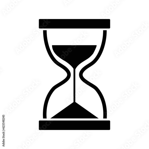 Hourglass icon vector, hourglass vector illustration, hourglass timer icon in trendy flat style isolated on white background.