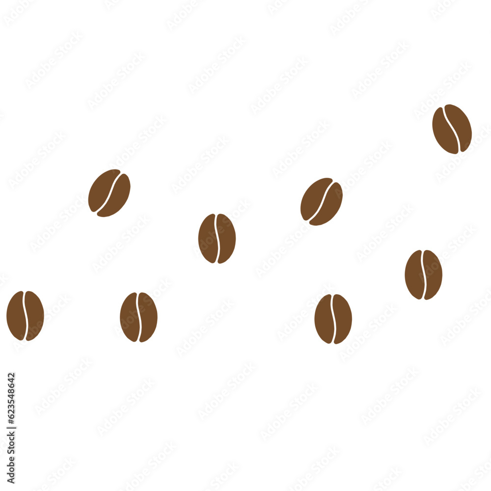 scattered coffee beans vector scattered coffee beans vector