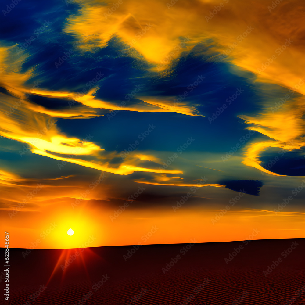 Obraz premium sunset in the desert