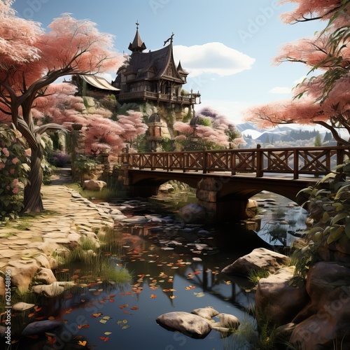 fairytale landscape with st...