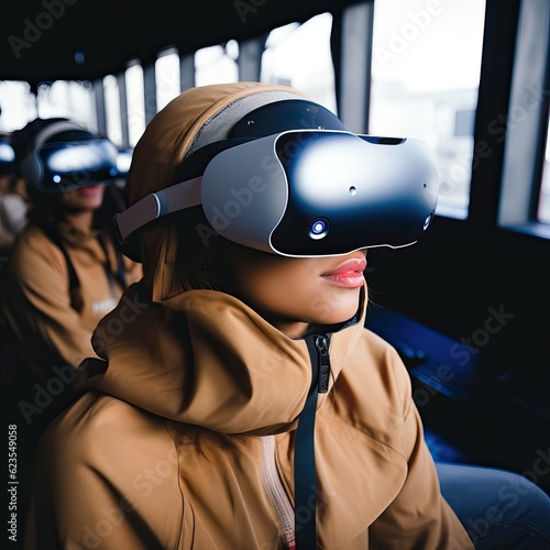 women wearing VR headsets, ...