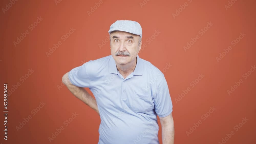Old man with Back Pain. Old man with Back Pain.