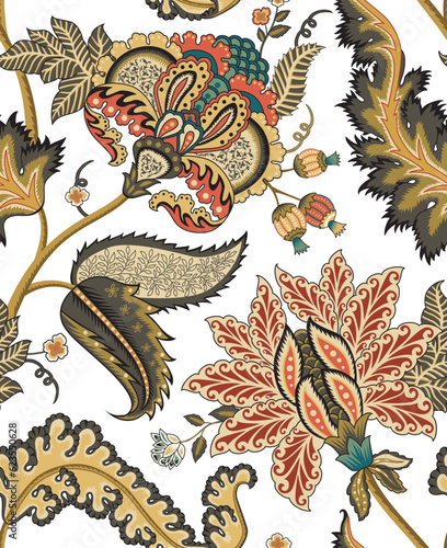 Indian floral seamless pattern. Chintz.