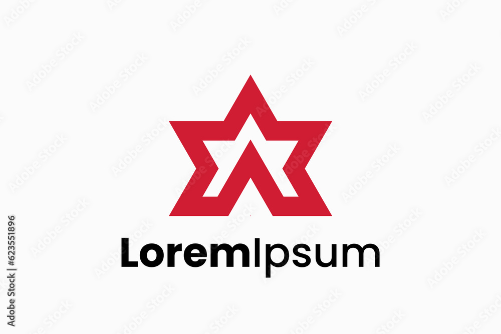 letter A with star Vector Logo Premium letter A with star Vector Logo Premium