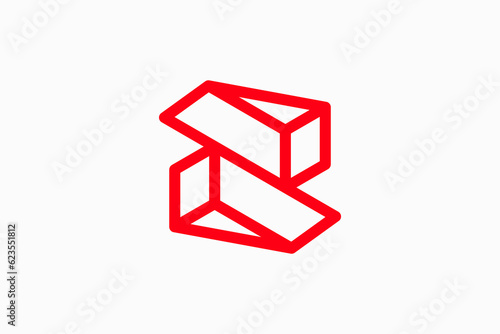 letter z block style Vector Logo Premium 