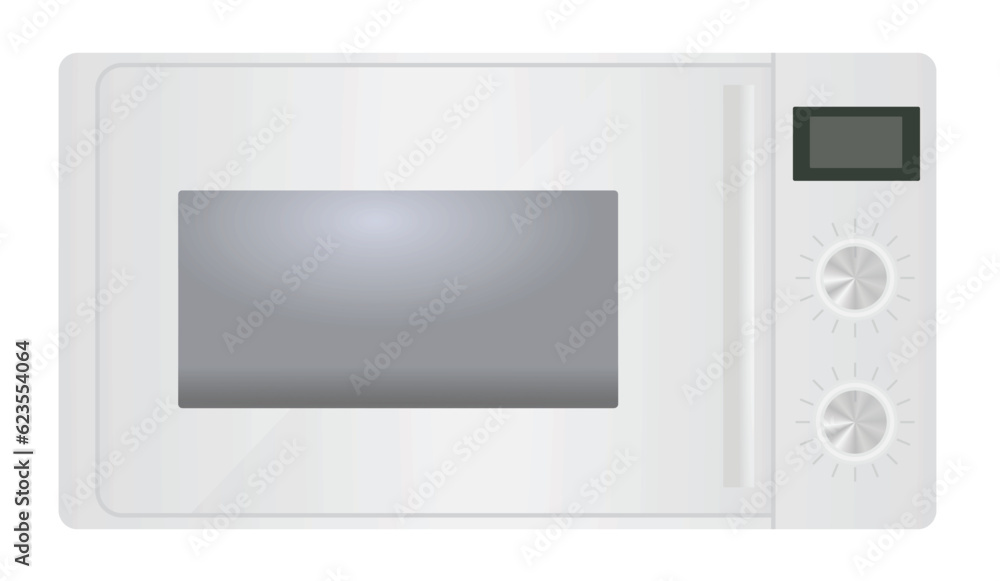 Obraz premium Grey microwave icon. vector illustration