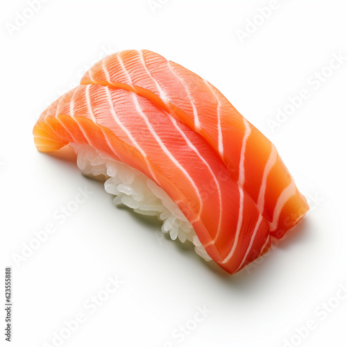 salmon nigiri sushi, isolated, ai generate