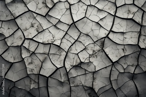 Close-up of cracked surface of the ground.
