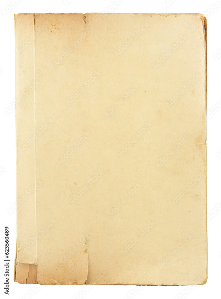 old book pages isolated with clipping path for mockup