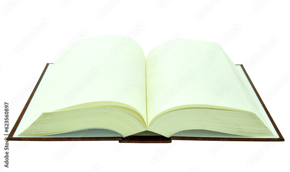 Open blank book isolated with clipping path for mockup Open blank book isolated with clipping path for mockup