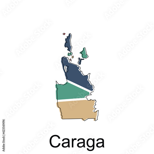 Map of Caraga modern design, Philippines map illustration vector Design Template photo