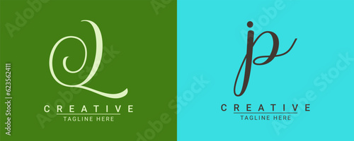 Modern creative minimalist brand identity logo design.