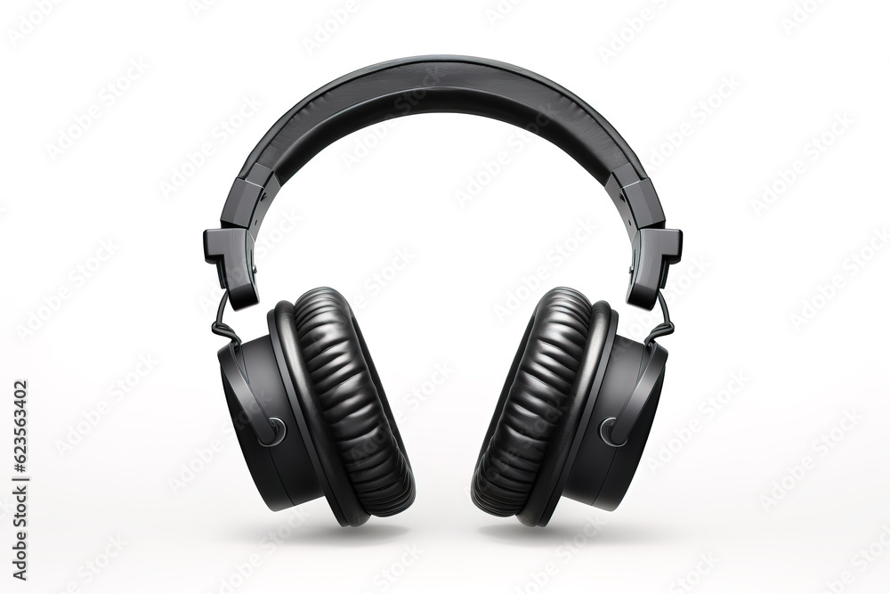 Studio headphones isolated on white background Studio headphones isolated on white background