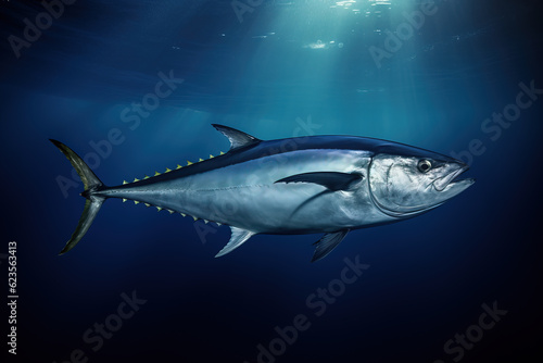 Blackfin tuna swimming in the ocean © Jeremy