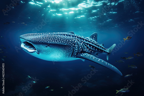 Whale shark swimming in the ocean