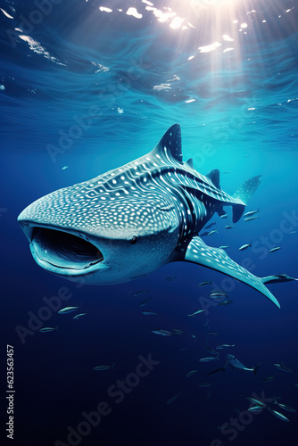 Tela Whale shark swimming in the ocean