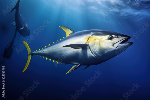 Yellowfin Tuna in the ocean photo