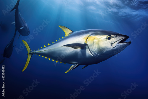 Yellowfin Tuna in the ocean