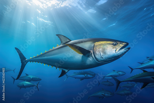 Yellowfin Tuna in the ocean