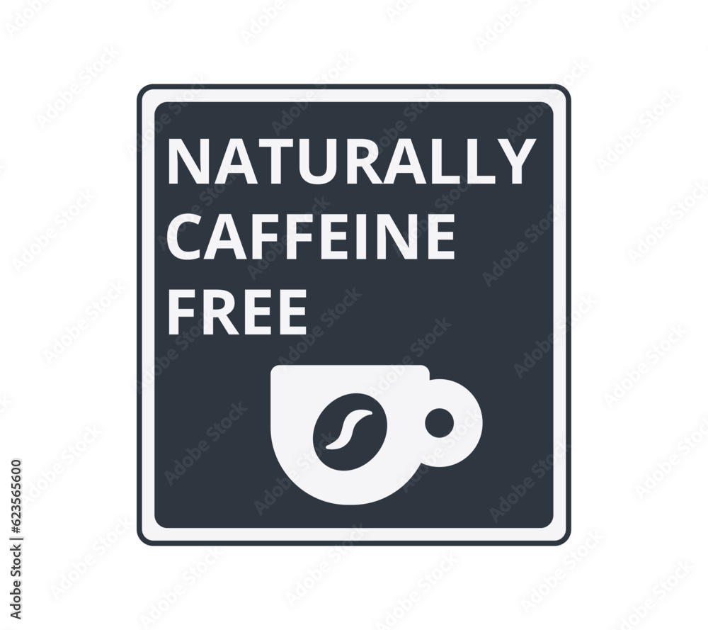 Monochromatic Naturally Caffeine Free Symbol. 
